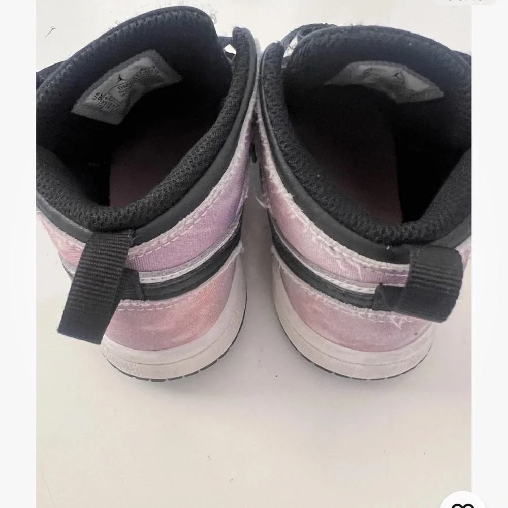 Nike Air Jordan 1 Mid Toddler Girls Sneaker Zen Master Pink Black 9c